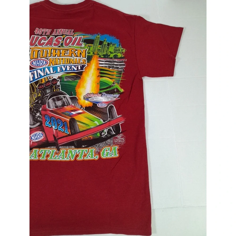 2021 Lucas Oil Southern Nationalsl T Shirt Sz M Racing Tee NHRA - Picture 4 of 10